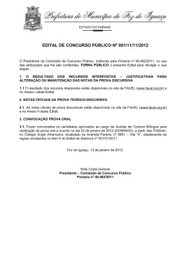 Prefeitura do Munic&iacute;pio de Foz do Igua&ccedil;u