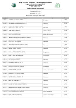 Resultado da Avalia&ccedil;&atilde;o Psicol&oacute;gica