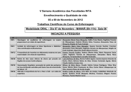 V Semana Acad&ecirc;mica das Faculdades INTA Envelhecimento e