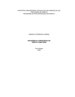 Decad&ecirc;ncia e prescri&ccedil;&atilde;o no direito tribut&aacute;rio
