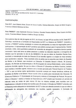 Clique aqui e leia a Ata da reuni&atilde;o do dia 14/08/2013 na