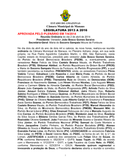 Reuni&atilde;o Ordin&aacute;ria do dia - CMM &ndash; C&acirc;mara Municipal de Manaus