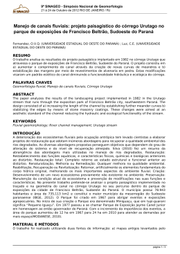 9&ordm; SINAGEO - Simp&oacute;sio Nacional de Geomorfologia