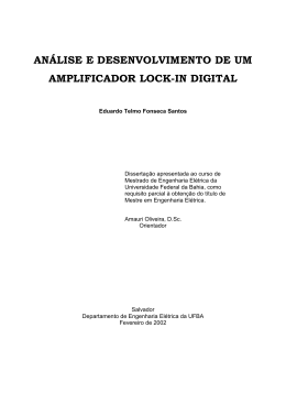 an&aacute;lise e desenvolvimento de um amplificador lock