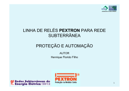 linha de relés pextron para rede subterrânea proteção