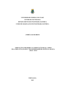 amplia&ccedil;&atilde;o e melhoria na subesta&ccedil;&atilde;o pici ii - DEE