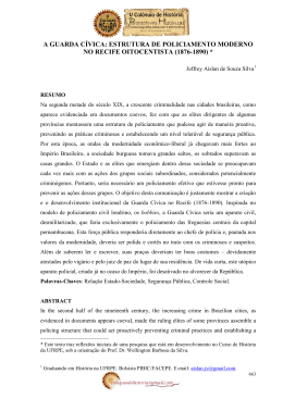 A GUARDA C&Iacute;VICA: ESTRUTURA DE POLICIAMENTO