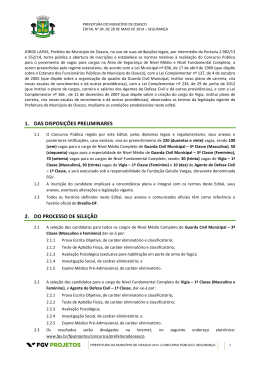 EDITAL - FGV Projetos - Funda&ccedil;&atilde;o Getulio Vargas