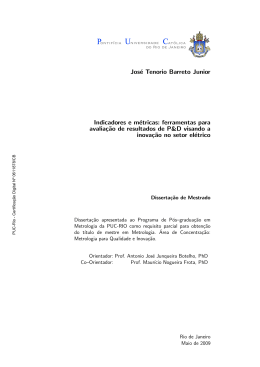 Jos&eacute; Tenorio Barreto Junior Indicadores e m&eacute;tricas: ferramentas