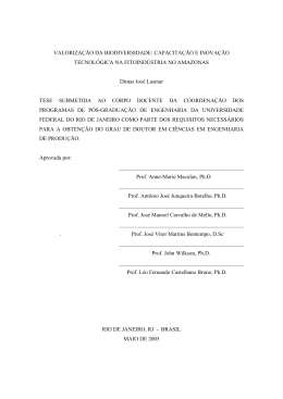 Valorização da Biodiversidade – Capacitação e inovação