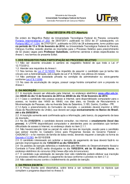 Edital 001/2014–PS–CT–Abertura