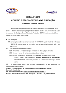 edital 01/2015 colégio e escola técnica da fundação