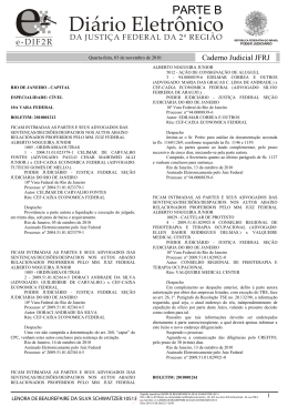 PARTE B - Tribunal Regional Federal da 2&ordf; Regi&atilde;o