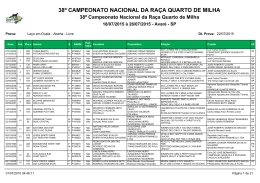 38&ordm; campeonato nacional da ra&ccedil;a quarto de milha