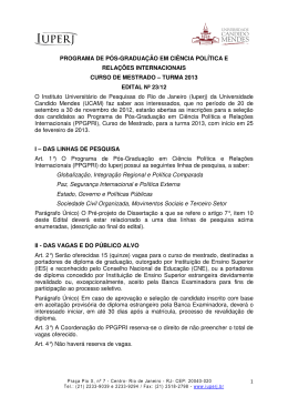 programa de p&oacute;s-gradua&ccedil;&atilde;o em ci&ecirc;ncia pol&iacute;tica e rela&ccedil;&otilde;es
