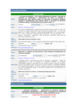 LICITA&Ccedil;&Otilde;ES URGENTES ESTADO GOI&Aacute;S - Sinduscon