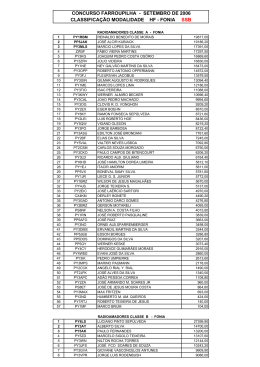 (CLASSIFICA\307\303O GERAL FARR 2006.xls)