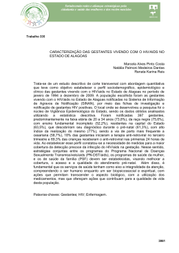 caracterização das gestantes vivendo com o hiv