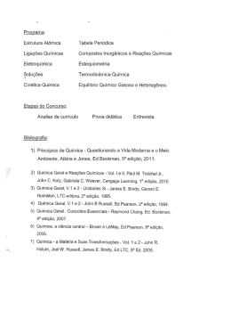 Liga&ccedil;&otilde;es Qu&iacute;micas Eletroqu&iacute;mica &Ecirc;olu&ccedil;&otilde;es