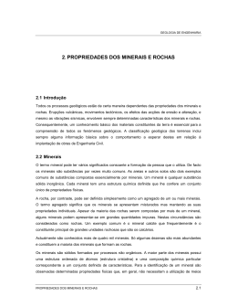 2. PROPRIEDADES DOS MINERAIS E ROCHAS