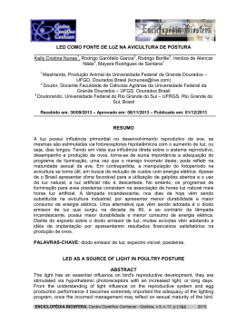 led como fonte de luz na avicultura de postura