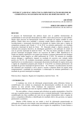 Estudo n&ordm; 14 do IFAC - Secretaria de Estado de Fazenda