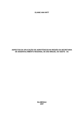eliane ana witt aspectos da aplica&ccedil;&atilde;o de agrot&oacute;xicos na regi&atilde;o da