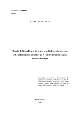 Rea&ccedil;&atilde;o de Biginelli - Biblioteca Digital de Teses e Disserta&ccedil;&otilde;es da