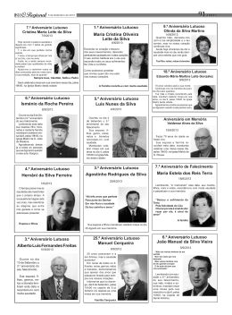 Necrologia 3473 - Jornal O Regional