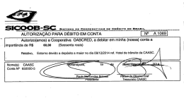 AUTORIZAÇÃO PARA DÉBITO EM CONTA ` Nº A 1oéb| """"