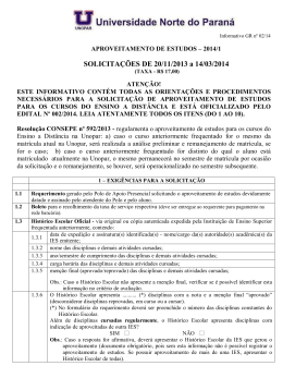 Aproveitamento de Estudos