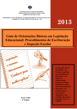 Guia de Orienta&ccedil;&otilde;es B&aacute;sicas em Legisla&ccedil;&atilde;o Educacional