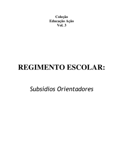 REGIMENTO ESCOLAR: