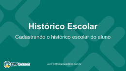 Histórico Escolar - Sistemas Integrados Paulo Freire