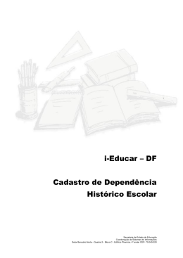 i-Educar &ndash; DF Cadastro de Depend&ecirc;ncia Hist&oacute;rico Escolar
