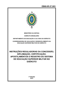EB60-IR-57.003 - Departamento de Educa&ccedil;&atilde;o e Cultura do Ex&eacute;rcito