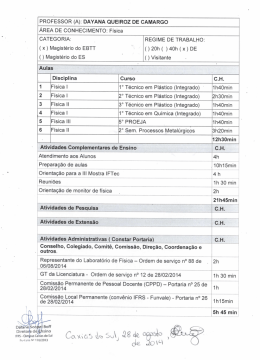 PROFESSOR (A): DAYANA QUEIROZ DE CAMARGO ÁREA