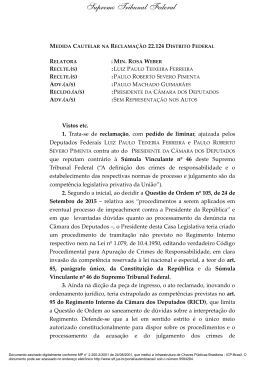 Leia a íntegra da decisão na RCL 22124