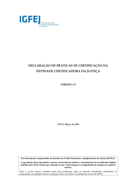 declara&ccedil;&atilde;o de pr&aacute;ticas de certifica&ccedil;&atilde;o da entidade certificadora da