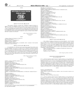 (ANVISA), de 10/04/2015 &ndash; Proposta sobre RDC que