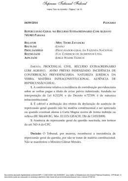aviso prévio - Supremo Tribunal Federal