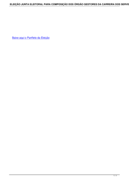 elei&ccedil;&atilde;o junta eleitoral para composi&ccedil;&atilde;o dos &oacute;rg&atilde;o gestores da