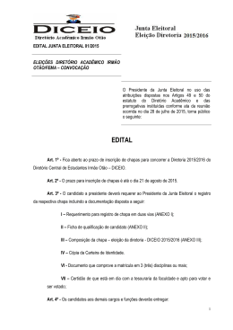 Edital Junta Eleitoral 01-2015