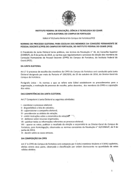Edital - Eleição da CPPD Fortaleza