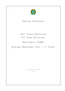 Justi&ccedil;a Eleitoral Elei&ccedil;&atilde;o Municipal 2012