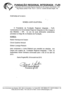 FUNDA&Ccedil;&Atilde;O REGIONAL INTEGRADA