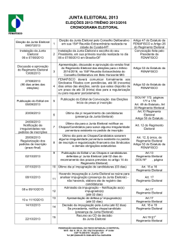 cronograma eleitoral