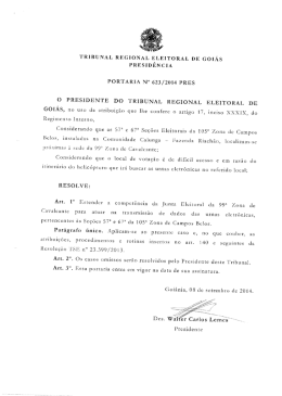 TRIBUNAL REGIONAL ELEITORAL .DE GOIÁS