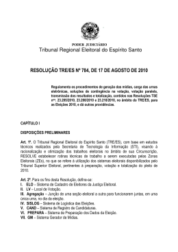 Resolução TRE/ES nº 784/2010 - TRE-ES - AssinaDOC