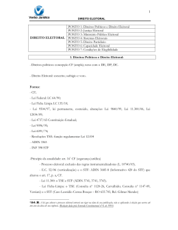 Direitos Pol&iacute;ticos e Direito Eleitoral PONTO 2: Justi&ccedil;a Eleitoral